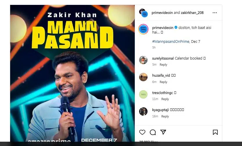 Zakir Khan ने अपने लेटेस्ट स्टैंड-अप स्पेशल, मन पसंद के साथ किया शानदार कमबैक!